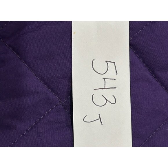 Lauren Ralph Lauren Reversible Quilted Vest Equestrian Print Purple Side Size L - Picture 10 of 11